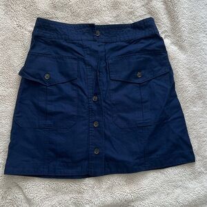 Banana Tepublic Navy Button-Front Skirt